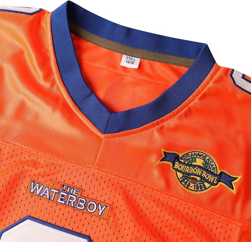 MESOSPERO Youth Bobby Boucher Jersey 9 The Waterboy Sandler 50th Anniversary Movie Football Jersey for Boy's Girl's Orange - Image 4
